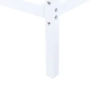 Metal EU King Size Canopy Bed White LESTARDS