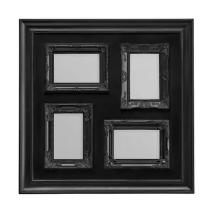 Maison by Premier 4 Photo Black Plastic Multi Photo Frame