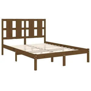 Berkfield Bed Frame Honey Brown Solid Wood Pine 120x200 cm