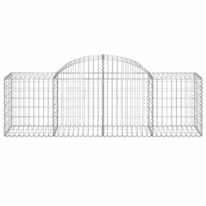 Berkfield Arched Gabion Baskets 40 pcs 200x50x60/80 cm Galvanised Iron