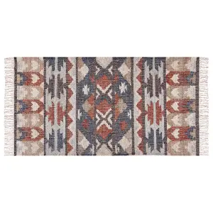 Jute Area Rug 80 x 150 cm Multicolour KALFA