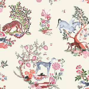 Cath Kidston Painted Kingdom Wallpaper Cream 182542