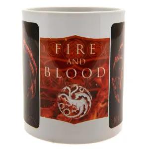 House Of The Dragon Fire And Blood Mug White/Red/Black (One Size)