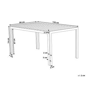 Garden Table Synthetic Material Beige COMO