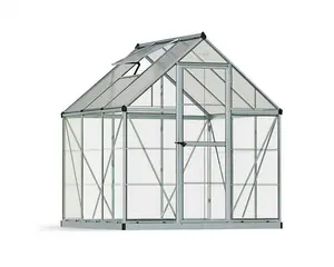 Greenhouse Hybrid 6X6- Polycarbonate - L186 x W185 x H208 - Silver