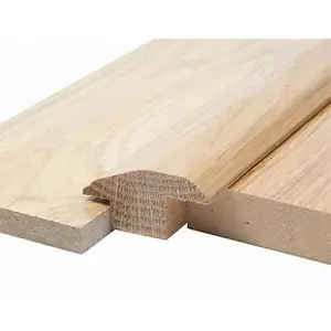 Solid Oak Carpet & Tile Reducer 15mm Premium Quality (1.10m Long) (Pack of 10)