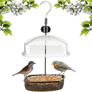 Wild Bird Adjustable Height Hanging Feeder Station Baffle Dome Peanut Seed Feed