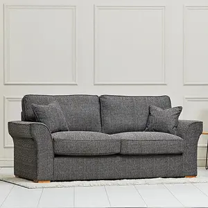 Lisbon Hugo Grey 3 Seater Formal Back