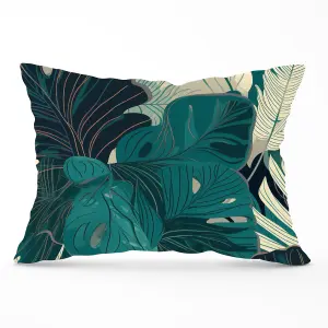 Tropical Green Leaves Cushions 33cm x 48cm