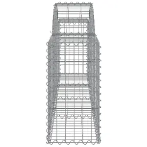 Berkfield Arched Gabion Baskets 15 pcs 200x30x60/80 cm Galvanised Iron