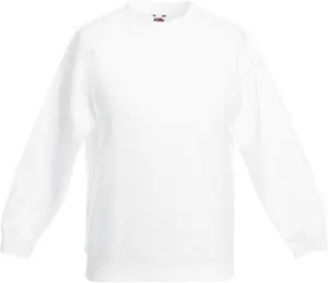 Fruit Of The Loom Kids Classic Set-In Sweatshirt 62041 White Age 5-6 C