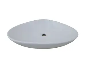 Basin Sink Countertop Cloakroom Ceramic Bowl Bathroom White 490mm