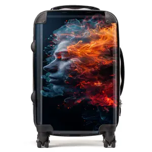 Fiery Mindscape: Portrait In Flames Suitcase - Cabin