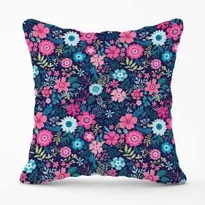 Cute Colourful Flower Pattern Outdoor Cushion 45cm x 45cm