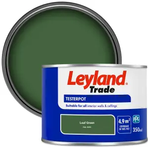 Leyland Trade Vinyl Matt Walls & Ceilings Emulsion Paint Leaf Green (RAL 6002) 350ml Tester