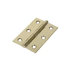 Timco - Butt Hinge - Fixed Pin (1838) - Electro Brass (Size 75 x 50 - 2 Pieces)