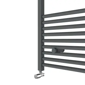 Right Radiators 1800x600 mm Vertical Straight Heated Towel Rail Radiator Ladder Warmer Anthracite