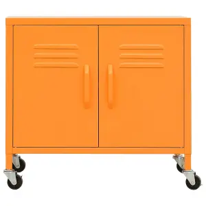 Berkfield Storage Cabinet Orange 60x35x56 cm Steel