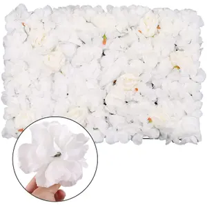 Artificial Flower Wall Backdrop Panel, 60cm x 40cm, Tibet Roses