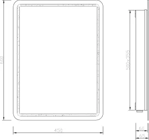 Luminosa 600 x 450mm Back-lit LED Bathroom Mirror with Demister, Shaver Socket and Motion Sensor 230V IP44 19W