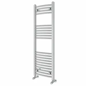 Right Radiators 1200x400 mm Curved Heated Towel Rail Radiator Bathroom Ladder Warmer Chrome