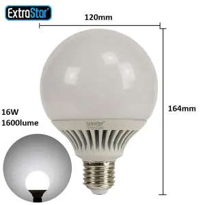 16W LED G120 Ball Bulb E27 Base,White Light