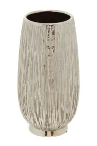 Interiors by Premier Hesper Small Silver Ceramic Vase