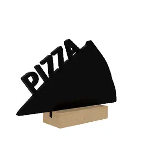 ALLboards Table top chalkboards PIZZA, Shape slice of pizza - set of 4