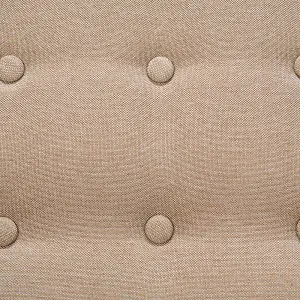 3 Seater Fabric Sofa Beige MOTALA