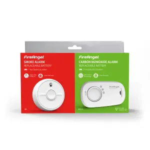 FireAngel FA3313-SB1-T2 Standalone Optical Smoke & carbon monoxide Alarm with Replaceable battery