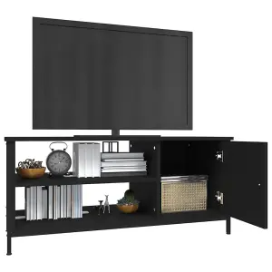 Berkfield TV Cabinet Black 100x40x45 cm Engineered Wood