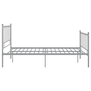 Berkfield Bed Frame Grey Metal 120x200 cm