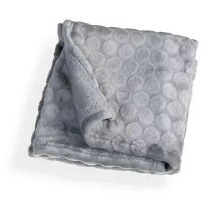 Clair de Lune Grey Marshmallow Pram Blanket 90 x 70cm