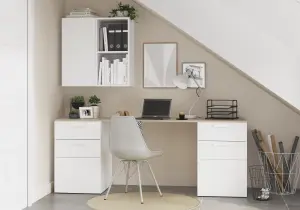 Atomia White Workspace desk unit