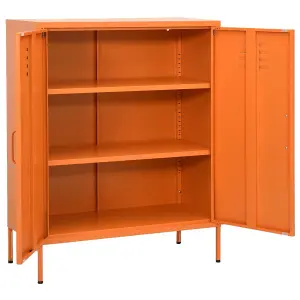 Berkfield Storage Cabinet Orange 80x35x101.5 cm Steel