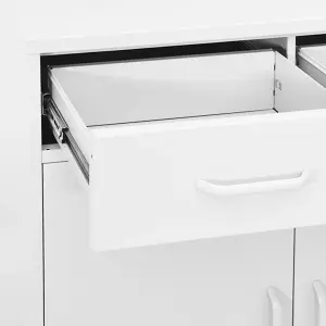 Berkfield Storage Cabinet White 80x35x101.5 cm Steel