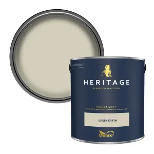 Dulux Trade Heritage Green Earth Velvet matt Wall paint, 2.5L