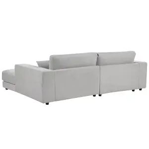 Corner Sofa LOFOTEN Light Grey Fabric Left Hand