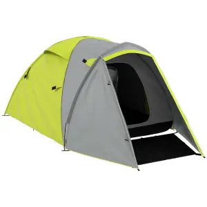 Outsunny 2 Man Camping Tent with Living Area, 2000mm Waterproof, Yellow