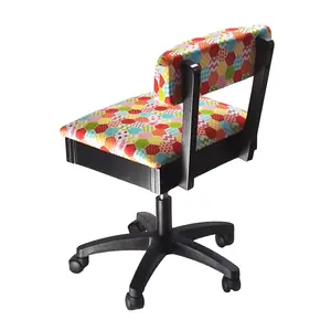 Hydraulic Sewing Chair Multicolour Patchwork Design - HT2018