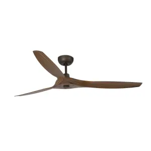 Luminosa Morea Ceiling Fan 152cm Brown 3 Blades