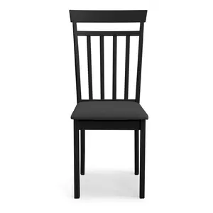 Side chair Set Exeter of Solid Wood (Set of 2) Black