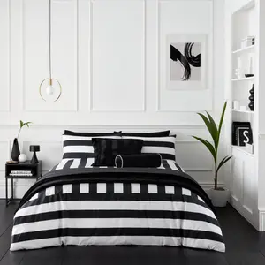 Bold Stripe 180 Thread Count Duvet Cover Set SuperKing Duvet Cover Set + 2 Standard Pillowcases