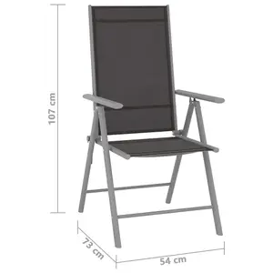 Berkfield Folding Garden Chairs 2 pcs Textilene Black