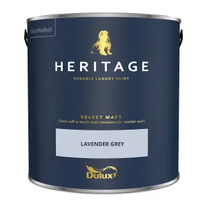 Dulux Trade Heritage Lavender Grey Velvet matt Wall paint, 2.5L