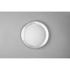 Luminosa Condus Modern Bathroom Ceiling Light Nickel Matt IP44 - UK Stock