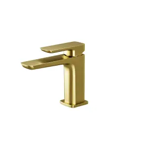 Nes Home Modern Brushed Brass Bathroom Basin Mono Mixer Tap