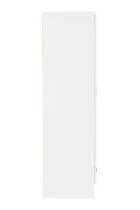 Nevada 2 Door 1 Drawer Wardrobe in White Gloss