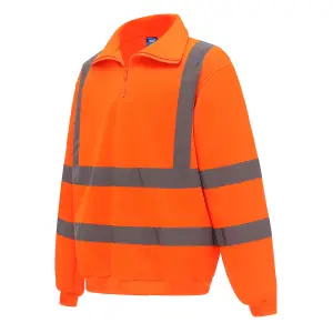 Yoko Mens Hi-Vis Quarter Zip Sweatshirt