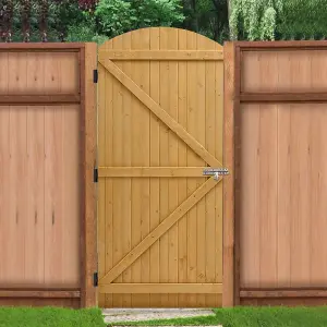 Garden Gate Pine Wood Semi Side Opening Gate for Garden Entrance Fence or Wall  90cm W x 210cm H